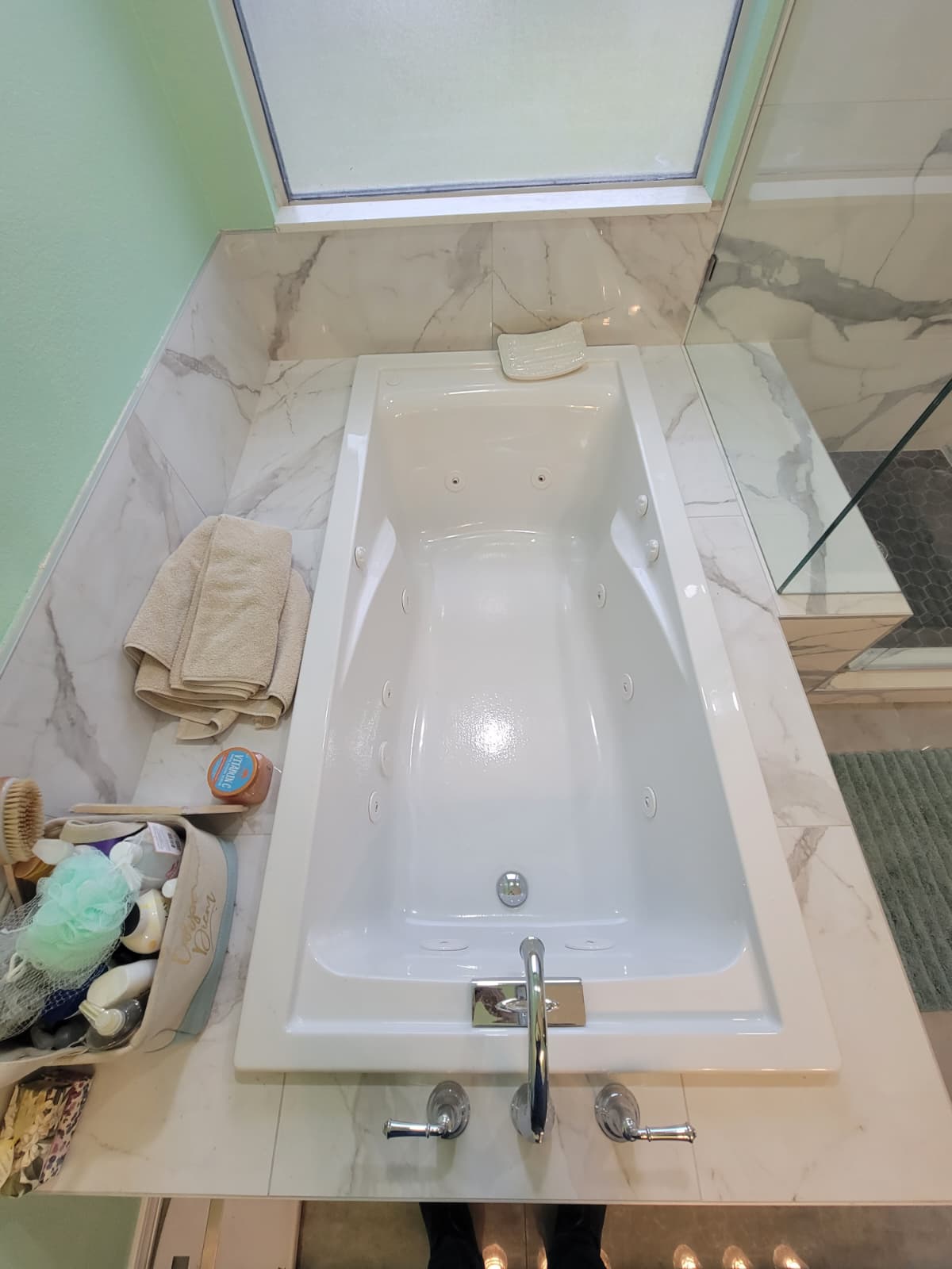 Completed full bathroom remodel view 3