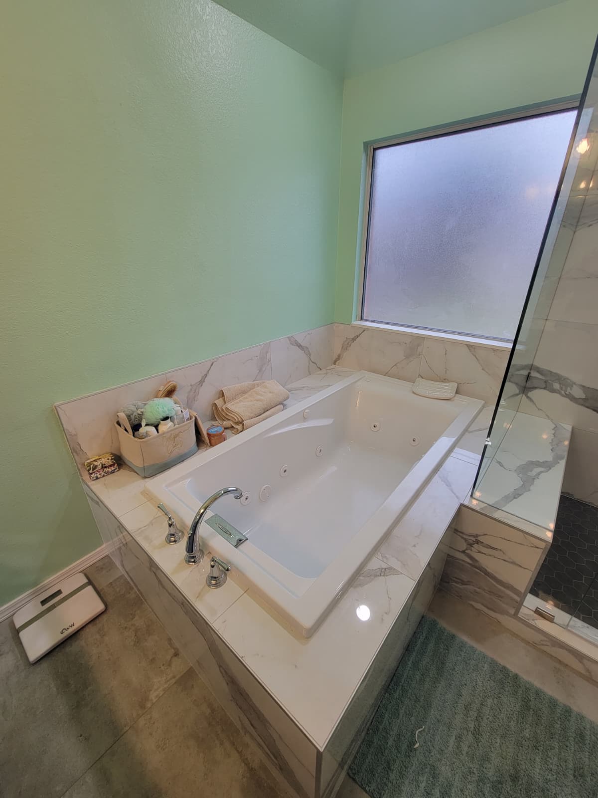 Completed full bathroom remodel view 4