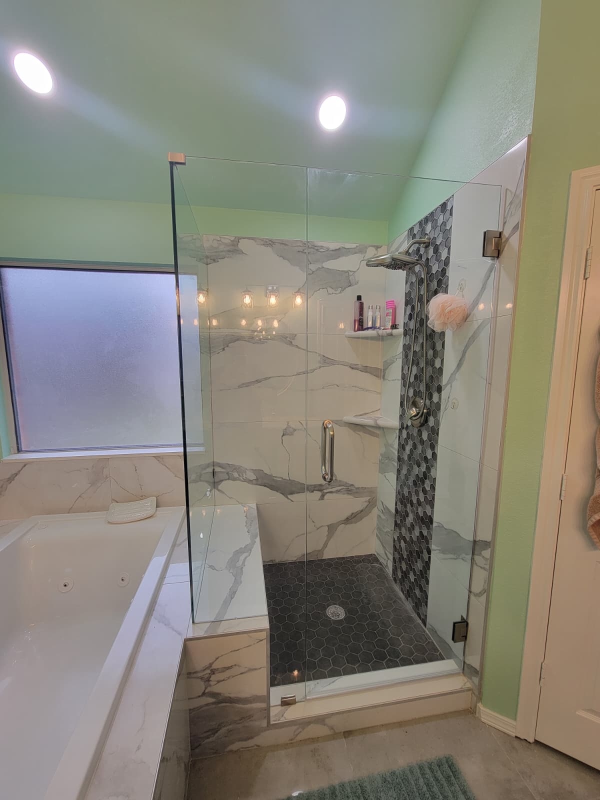 Completed full bathroom remodel view 5