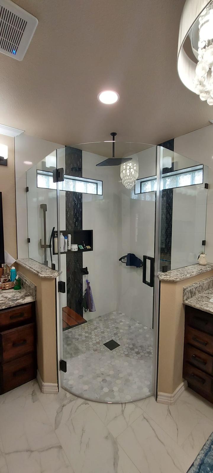 Completed full bathroom remodel view 14